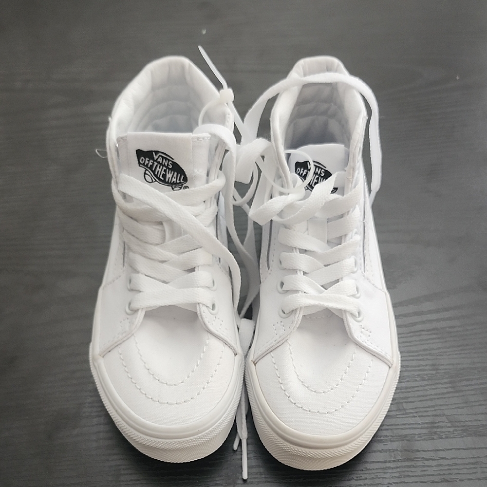 Vans White Kids High-Top Sneakers